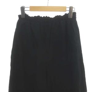 ENFOLD Washedタイプ ライター センタープレスegg PANTS パンツ ワイド イージー ギャザー 38 黒 ブラック