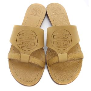 TORY BURCH T字ストラップ サンダル ミュール レザー 6 23cm 茶色 ブラウン