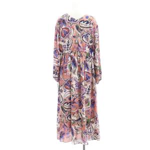 GRACE CONTINENTAL 23SS キャットペイズリーワンピース 長袖 ロング 38 ピンク