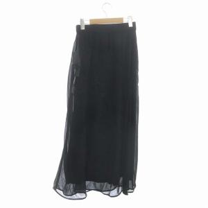 Ameri VINTAGE アメリ AMERI ADELA SHEER SKIRT フレアスカート ロング マキシ丈 シアー M 黒