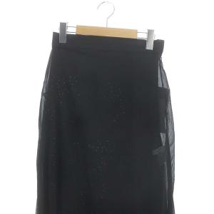 Ameri VINTAGE アメリ AMERI ADELA SHEER SKIRT フレアスカート ロング マキシ丈 シアー M 黒