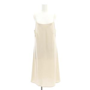 Grace Class ボタニカルパターンシャツワンピース 長袖 ミモレ ロング 前開き インナー付き 38 ベージュ