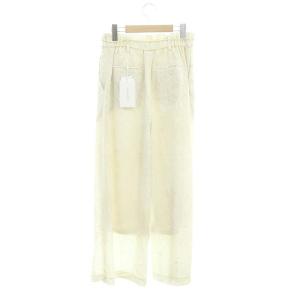 Ameri VINTAGE アメリ AMRI MEDI LAMP EMBROIDERY PANTS ワイドパンツ 刺繍 M オフホワイト