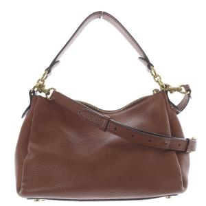COACH 2way ワンハンドル ショルダーバッグ 2way レザー 茶色 ブラウン 601
