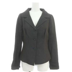 SYBILLA スーツ セットアップ 上下 テーラードジャケット 台形スカート ロング 40 63-90 チャコールグレー 黒 ブラック