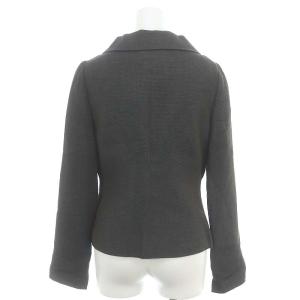 SYBILLA スーツ セットアップ 上下 テーラードジャケット 台形スカート ロング 40 63-90 チャコールグレー 黒 ブラック