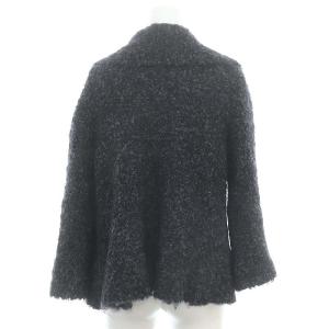 SYBILLA ニット フレアボレロ カーディガン 長袖 モヘヤ混 ピン付き M チャコールグレー