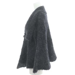 SYBILLA ニット フレアボレロ カーディガン 長袖 モヘヤ混 ピン付き M チャコールグレー