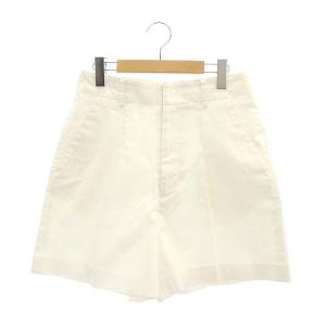 23SS チノストレッチ ショートパンツ タック コットン 38 白 ホワイト /MY OS