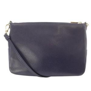 FURLA ROYAL ショルダーバッグ レザー ロゴ 紺 ネイビー