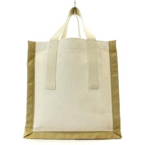 LUDLOW キャンバス ハートモチーフ トートバッグ ミニトート ハンドバッグ 生成り色 エクリュ ベージュ