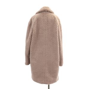 kate spade new york Teddy Coat テディコート ボアコート ダブル オーバーサイズ XS ピンクベージュ