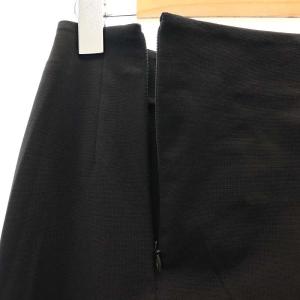 LEINWANDE タック ロングスカート フレア ストレッチ F 黒 ブラック