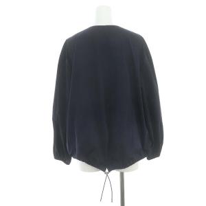 ADORE 3Way ノーカラーブルゾン ノーカラージャケット 2点セット 2ピース ジップアップ 比翼ボタン 36 紺 ネイビー