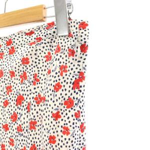 EDIT. FOR LULU ヴィンテージフラワーバイアスマキシスカート ロング 34 白 紺 赤 /HK OS