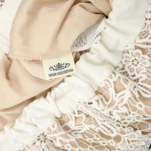 GRACE CONTINENTAL フラワーレースフレアスカート ロング イージー チュール 38 白 ホワイト