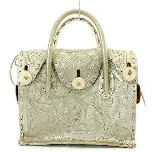 Maestra S レザー ハンドバッグ フラップ ベージュ きなり /YQ OS