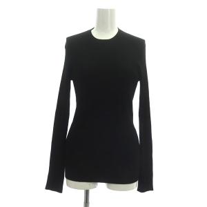 22SS クルーネックニット カットソー リブ 長袖 40 黒 ブラック DNA964