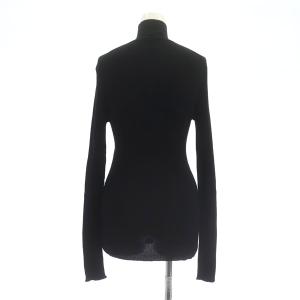 PRADA ウール タートルネック リブニット セーター 長袖 40 黒 ブラック DNA945