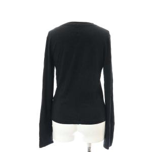 ANN DEMEULEMEESTER クルーネックロングスリーブカットソー 長袖 黒 ブラック