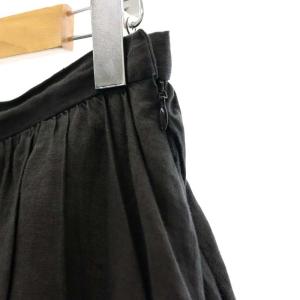 MADISONBLUE HEM GATHER LINEN SKIRT XS ブラック
