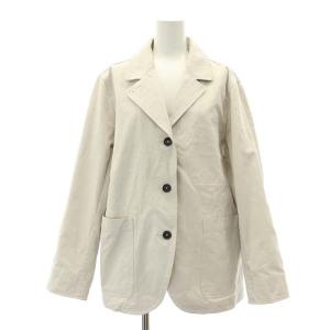 24SS WASHED COMPACT COTTON ジャケット 薄手 ミドル丈 2 ライトベージュ /DO