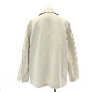 MHL. 24SS WASHED COMPACT COTTON ジャケット 薄手 ミドル丈 2 ライトベージュ /DO