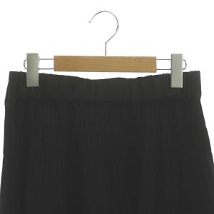 JOURNAL STANDARD 23AW  ミニプリーツティアードスカート ロング 36 黒 ブラック