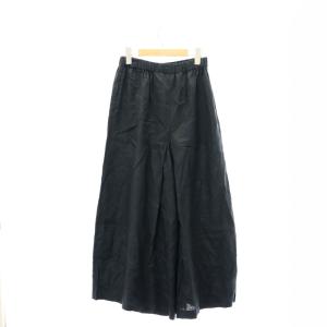 JOURNAL STANDARD 24SS リネン タックキュロット パンツ ワイド イージー 34 黒 ブラック