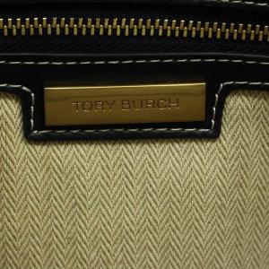 TORY BURCH エラ キャンバストートバッグ ハンドバッグ オフホワイト ダークネイビー