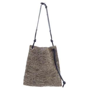 Raffia Shoulder Bag ショルダーバッグ 茶色 ブラウン 黒 ブラック