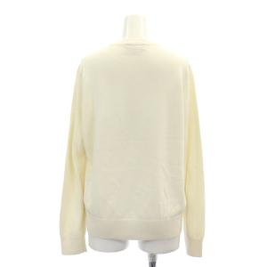 A.P.C. コットン カシミヤ ロゴニット セーター 長袖 M オフホワイト