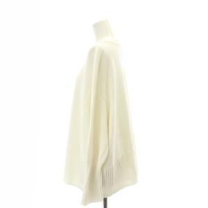 Spick&Span 24SS バルキーヤーン ロングリブ プルオーバー ニット セーター 長袖 コットン オフホワイト