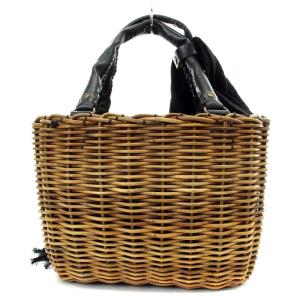 ebagos ブライドルトートバッグカゴバッグ ブラウン ブラック