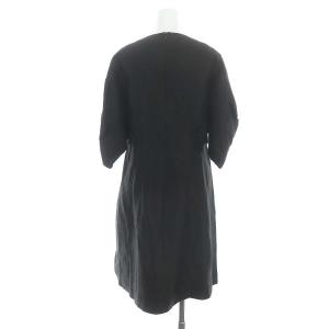 BLAMINK 24SS リネンシルクタックスリーヴワンピース 36 ブラック