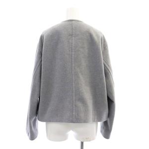 BEAUTY&YOUTH UNITED ARROWS 23AW 毛ブレンド ノーカラーショートコート スナップボタン S グレー
