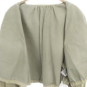 Diagram GRACE CONTINENTAL レザーシャツショートジャケット ブルゾン 羊革 クロップド 36 ベージュ