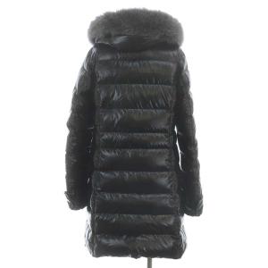 DUVETICA EFIRA フォックスファー ダウンコート アウター ロング フード 44 黒 ブラック グレー