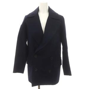 ダブルジャケット 背抜き ノーベント 36 紺 ネイビー /MF OS