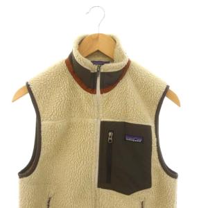Patagonia 23047 クラッシック レトロ X フリース ベスト ジップアップ XS アイボリー 茶 ブラウン