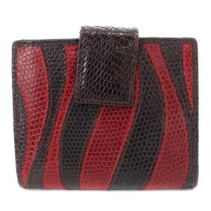 GUCCI パイソン柄 財布 二つ折り ロゴ 赤 レッド 茶色 ブラウン