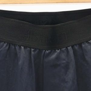 ASTRAET アセテート サテン ソクショウ ワイドパンツ イージー ジョガー 00 XS 濃紺 白 ホワイト /YQ