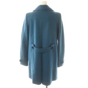 BURBERRY LONDON ウール ダブル コート アウター 10 青 ブルー