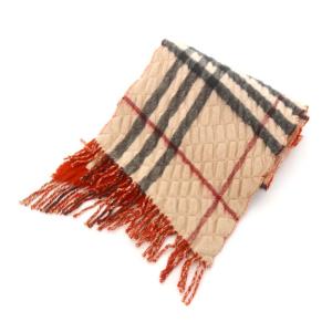 BURBERRY フリンジ マフラー ストール 赤