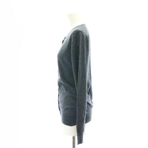 JOHN SMEDLEY クルーネックカーディガン ニット 長袖 ウール S グレー