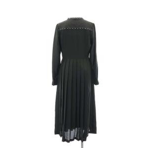 Diagram GRACE CONTINENTAL 23SS スタッズラインワンピース ロング丈 マキシ丈 長袖 インナー付き 36 S 黒 ブラック