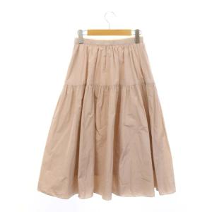 ANAYI タフタティアードギャザースカート ロング丈 ミモレ丈 36 S ダスティピンク