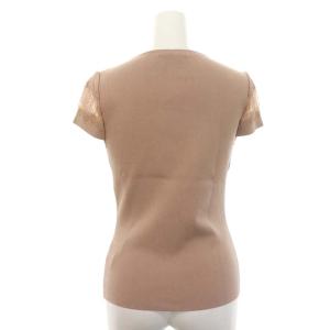 EPOCA レースデザイン半袖ニット プルオーバー 40 M ダスティピンク