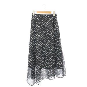 22AW SCATTERED FLOWER PRINT BIBOLI スカート ロング丈 ミモレ丈 サイドジップ