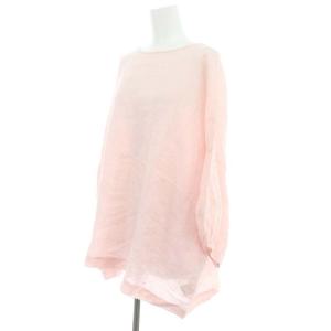 BEARDSLEY リネン オーバーシャツ ブラウス 九分袖 2WAY F ピンク /DF OS